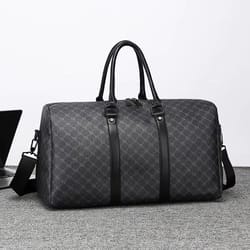men's large capacity black business travel duffel bag