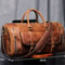 MUNUKI Vintage Crazy Horse Genuine Leather Travel Duffle Bag For Men 2
