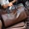 Mens Large Capacity Leather Weekender Travel Tote Bag 0