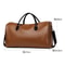 Mens Large Capacity Leather Weekender Travel Tote Bag 3
