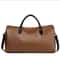 Mens Large Capacity Leather Weekender Travel Tote Bag 6