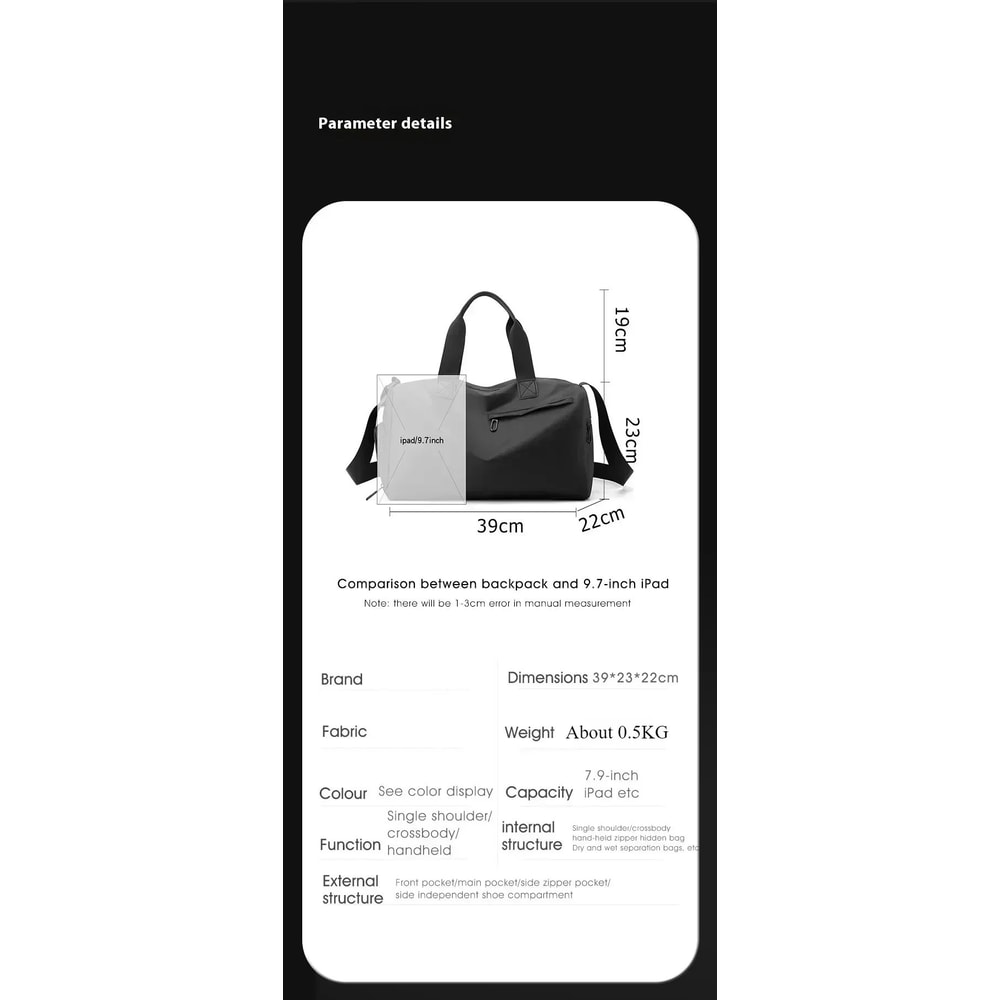 Large Capacity Oxford Travel And Fitness Duffel Bag 4