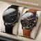 Mens Casual Leather Quartz Calendar Watch Set 0
