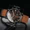 Mens Casual Leather Quartz Calendar Watch Set 5