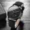 Mens Casual Leather Quartz Calendar Watch Set 8