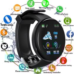 d18 smart fitness tracker watch for men and women