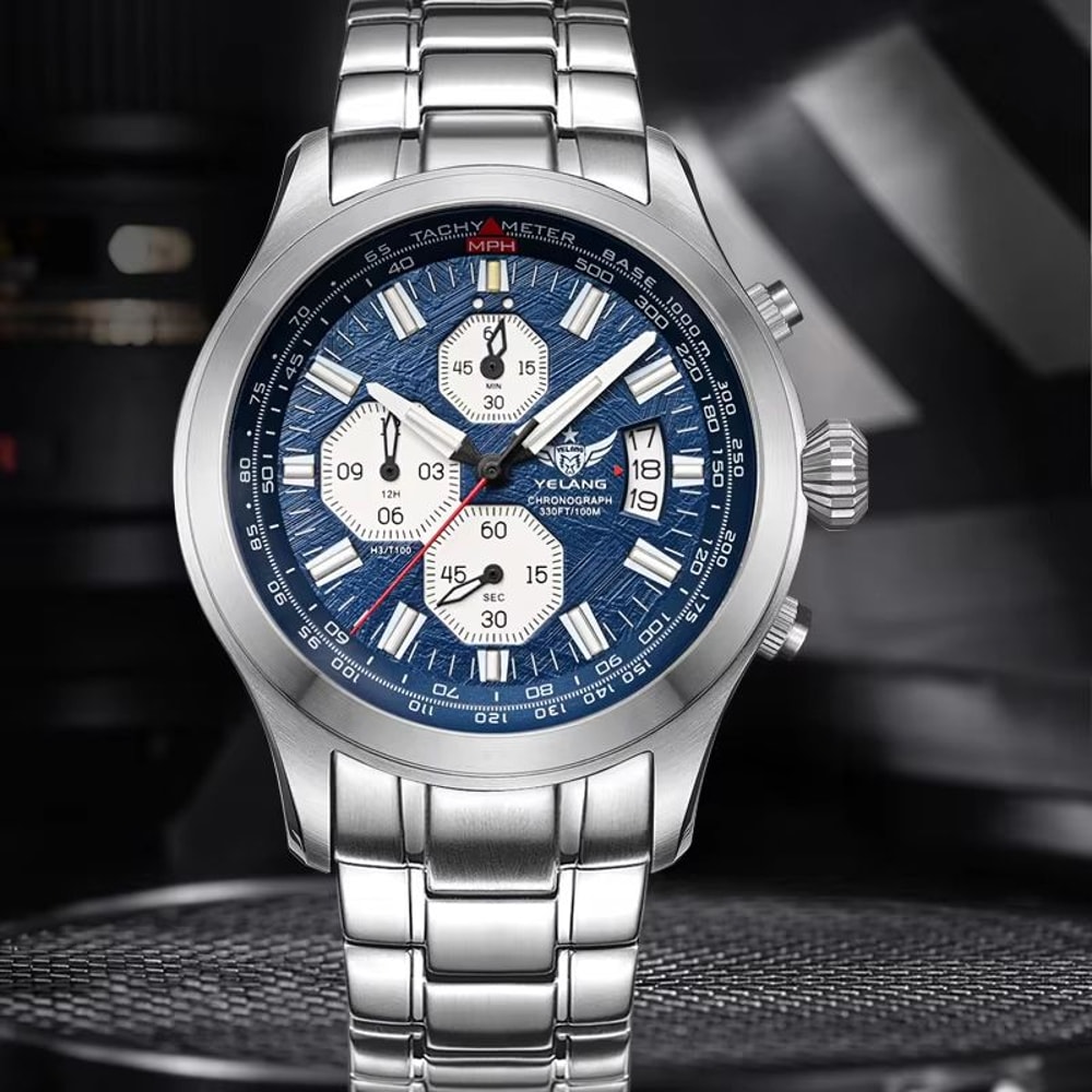 Yelang 100M Quartz Chronograph Dive Watch For Men 1