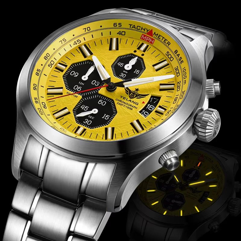 Yelang 100M Quartz Chronograph Dive Watch For Men 8