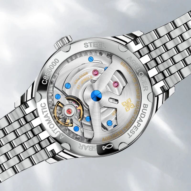 AGELOCER Budapest Automatic Big Calendar Steel Watch For Men 2