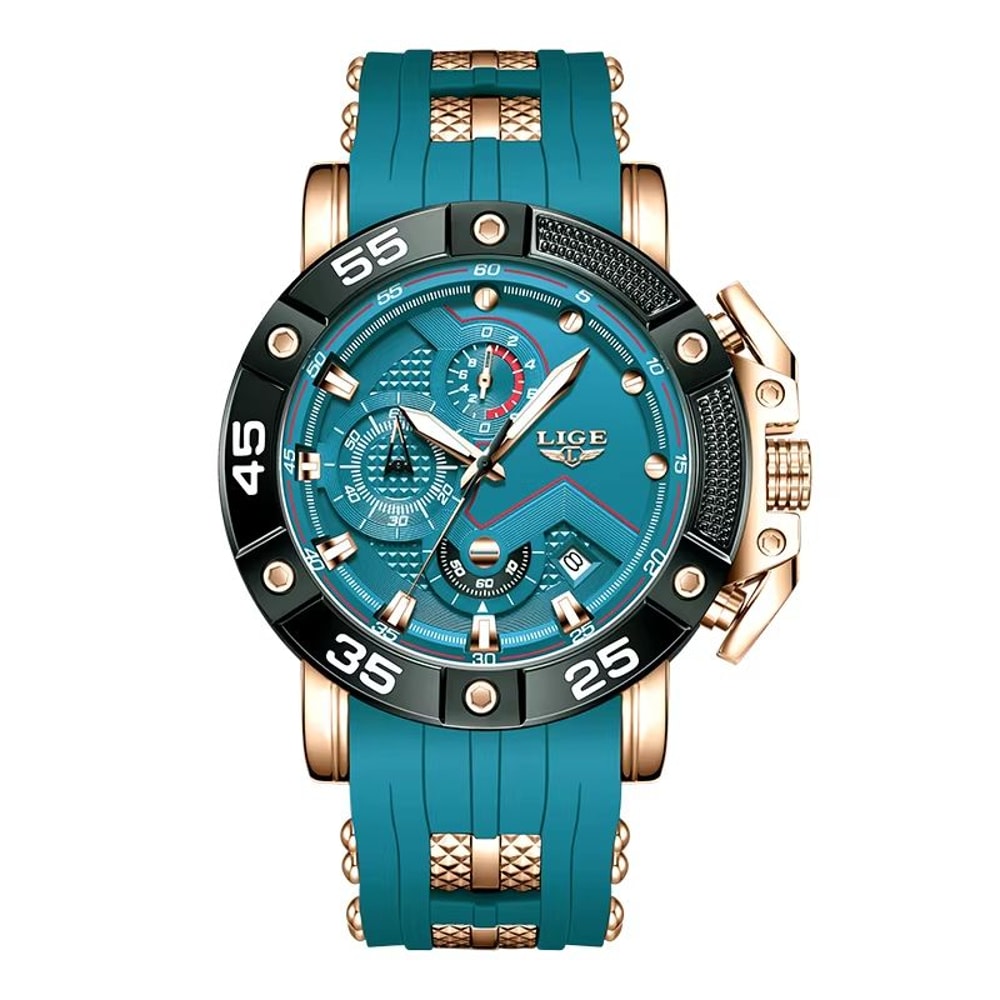 LIGE Big Dial Military Sport Quartz Watch For Men 10