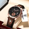 POEDAGAR Luxury Quartz Watch For Men With Leather Strap Luminous Dial And Waterproof Business Desig 7