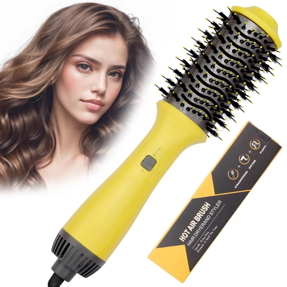Negative Ion Hot Air Brush Dryer 2in1 Volumizing Hair Dryer Comb 0