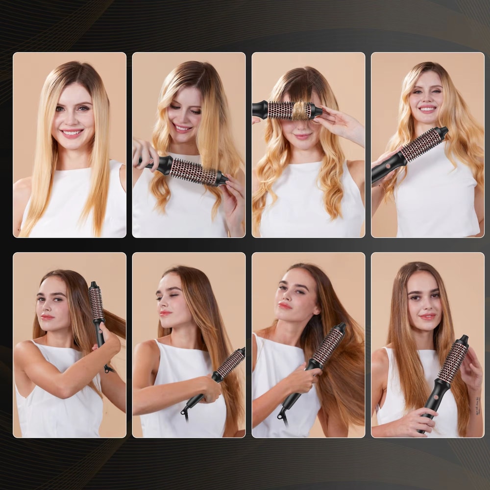 32mm Thermal Hot Brush Volumizing Hot Air Styling Brush Hair Curler Straightener 5