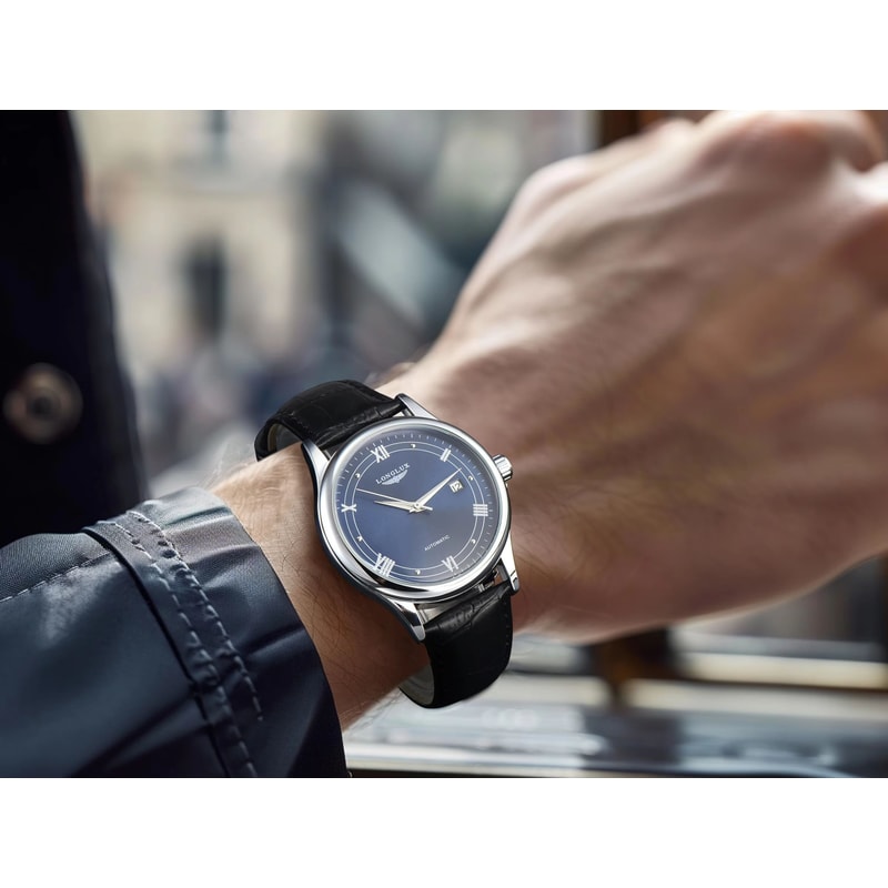 LONGLUX Automatic Mechanical Mens Watch Classic Leather Strap Watch With Date Display 2