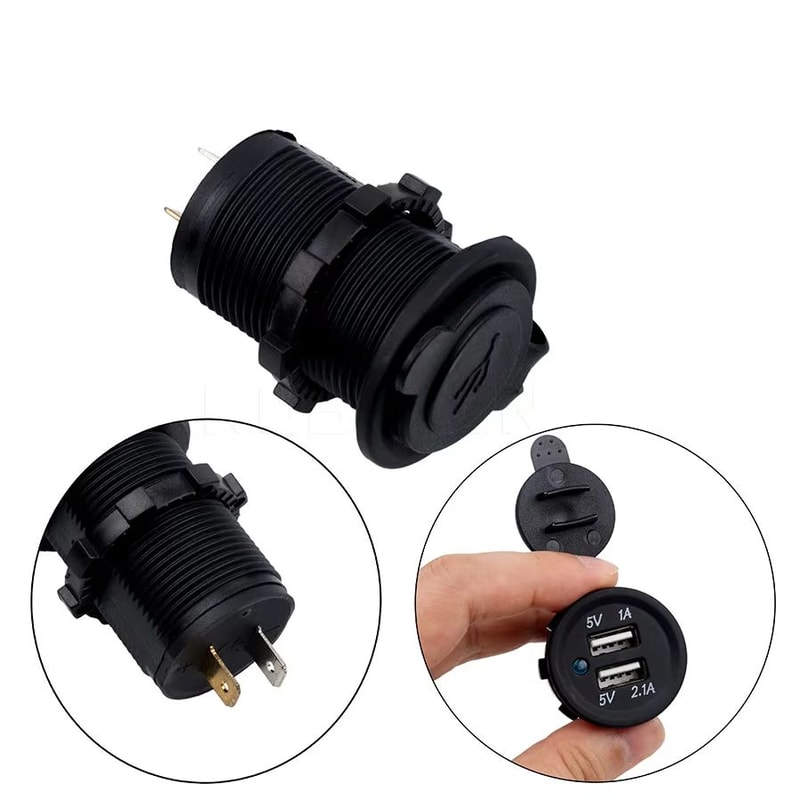 Kebidumei Universal Dual USB Car Charger 12V Cigarette Lighter Socket Splitter Power Adapter 3