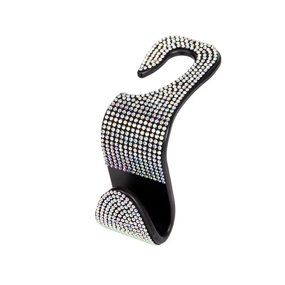Multifunction Car Headrest Hook Organizer Rhinestone Back Seat Car Purse Hook Storage Holder 9