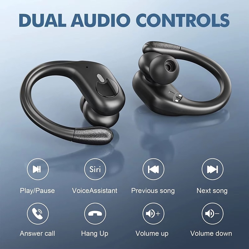 Bluetooth 54 True Wireless Sports Earbuds With LED Power Display And HD Mic 3
