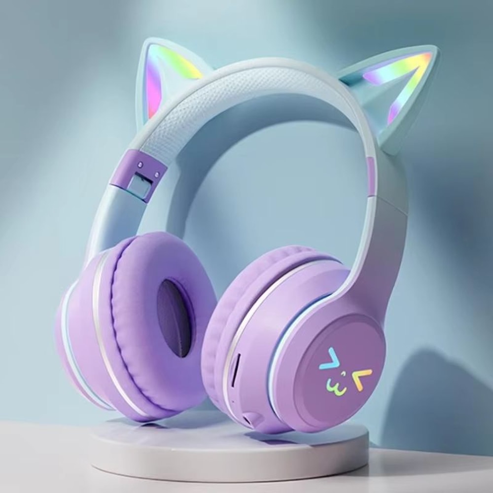 RGB Cat Ear Wireless Gaming Headset With Bluetooth And Cable 9