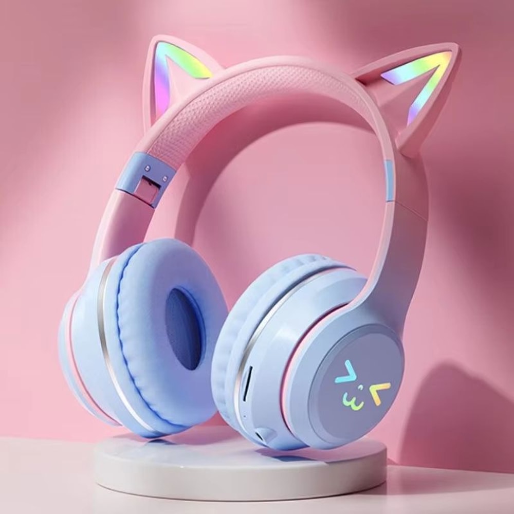 RGB Cat Ear Wireless Gaming Headset With Bluetooth And Cable 6