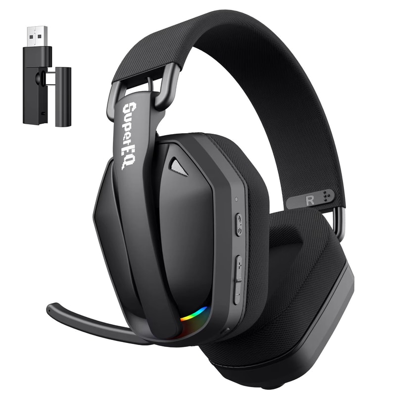 EKSA G19BT Ultra Lightweight Wireless Gaming Headset With 24GHz And Bluetooth 54 6