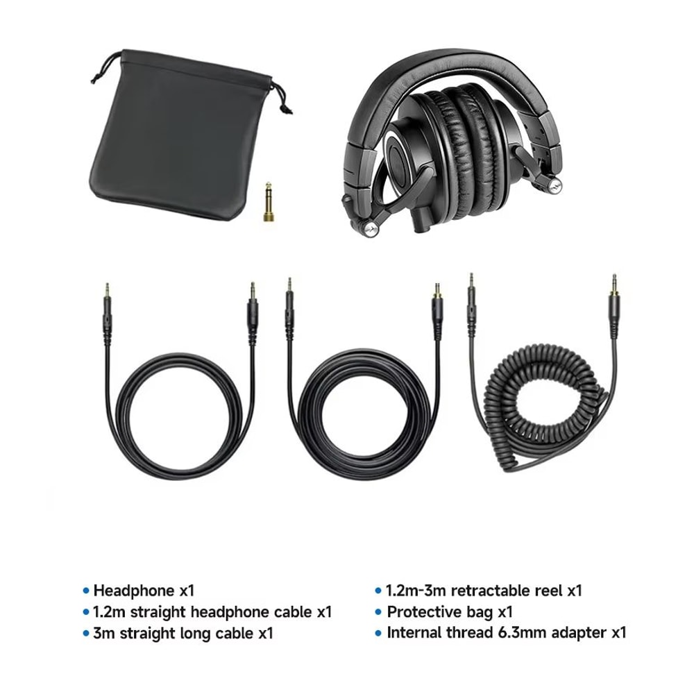 M50X HiFi Studio Monitoring Foldable Headphones With Professional Sound 5