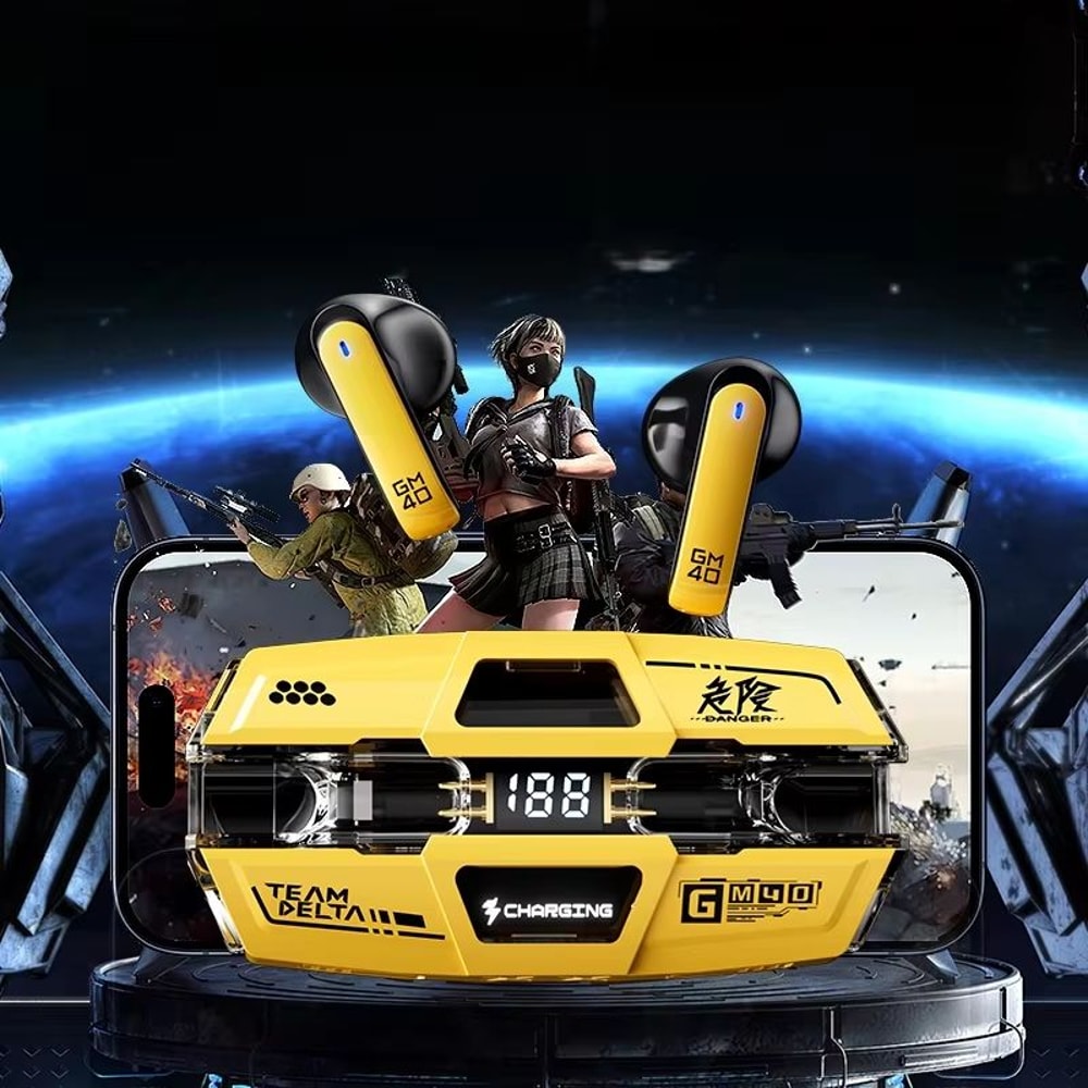 GM40 TWS Bluetooth 53 Low Latency Gaming Earbuds With HiFi Stereo Sound 2