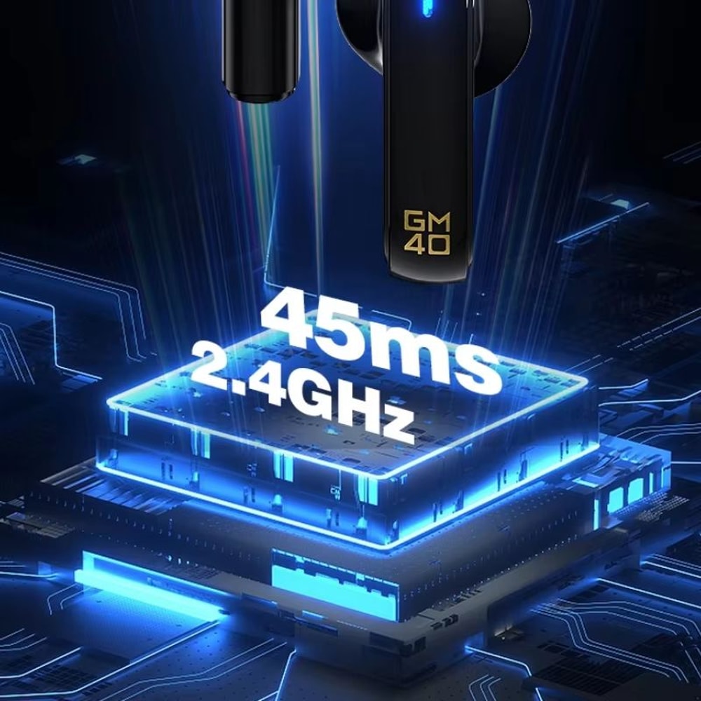 GM40 TWS Bluetooth 53 Low Latency Gaming Earbuds With HiFi Stereo Sound 4