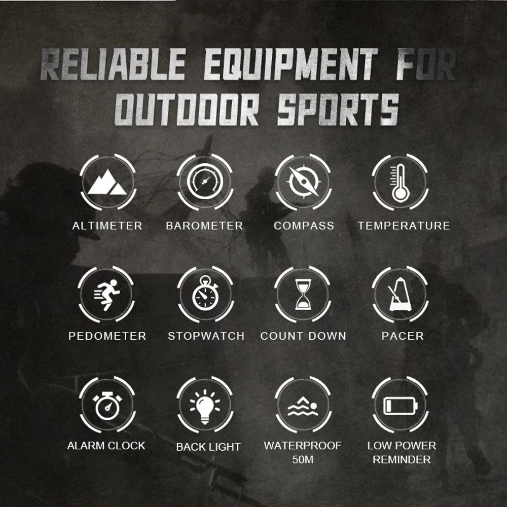 North Edge APACHE46 Outdoor Adventure Digital Watch With Altimeter Barometer And Compass 2