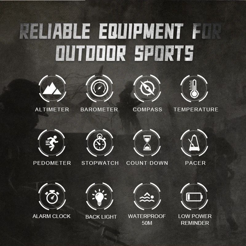 North Edge APACHE46 Outdoor Adventure Digital Watch With Altimeter Barometer And Compass 2