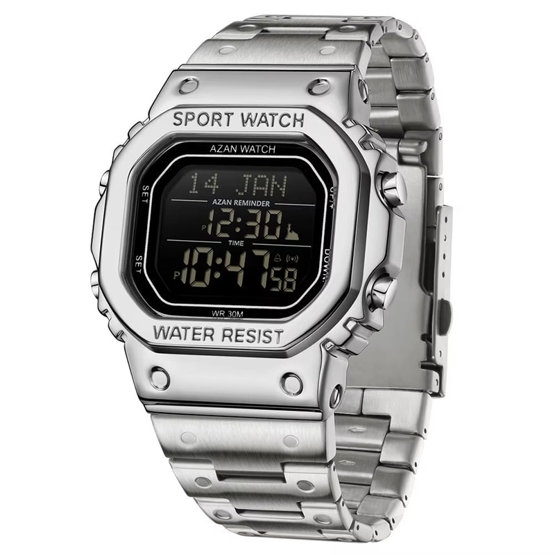 SANDA Golden LED Digital Sports Watch With Alarm Chronograph And Date 8