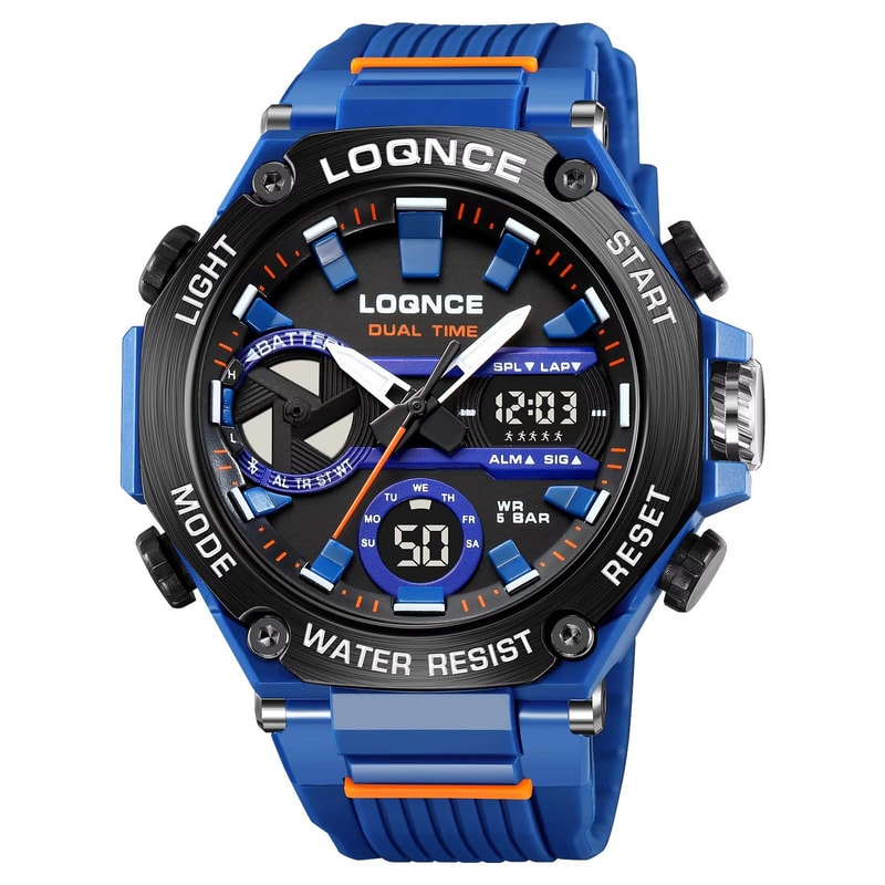 LOQNCE 98001 Dual Time LED Digital Sports Watch For Men 13