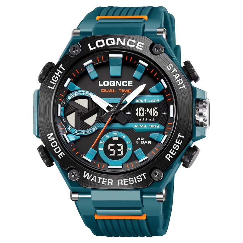 LOQNCE 98001 Dual Time LED Digital Sports Watch For Men 2