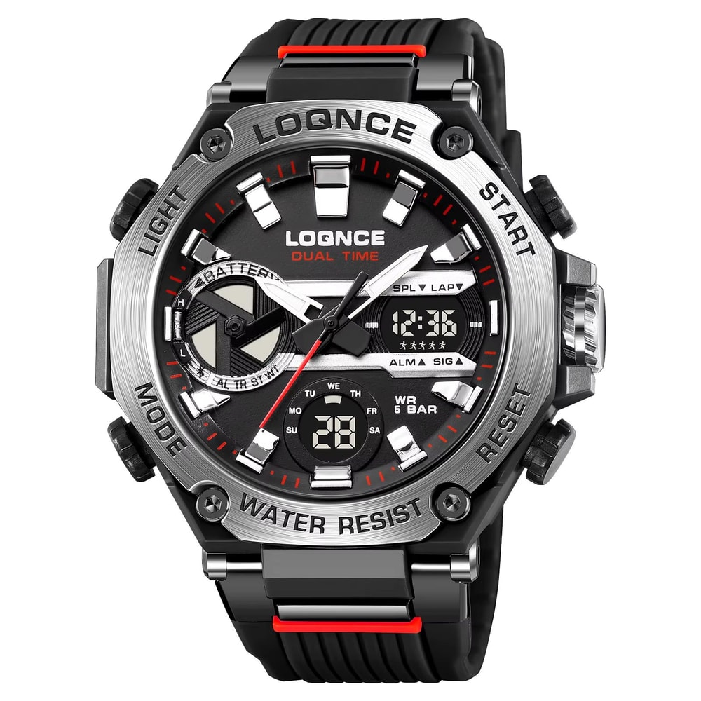 LOQNCE 98001 Dual Time LED Digital Sports Watch For Men 5