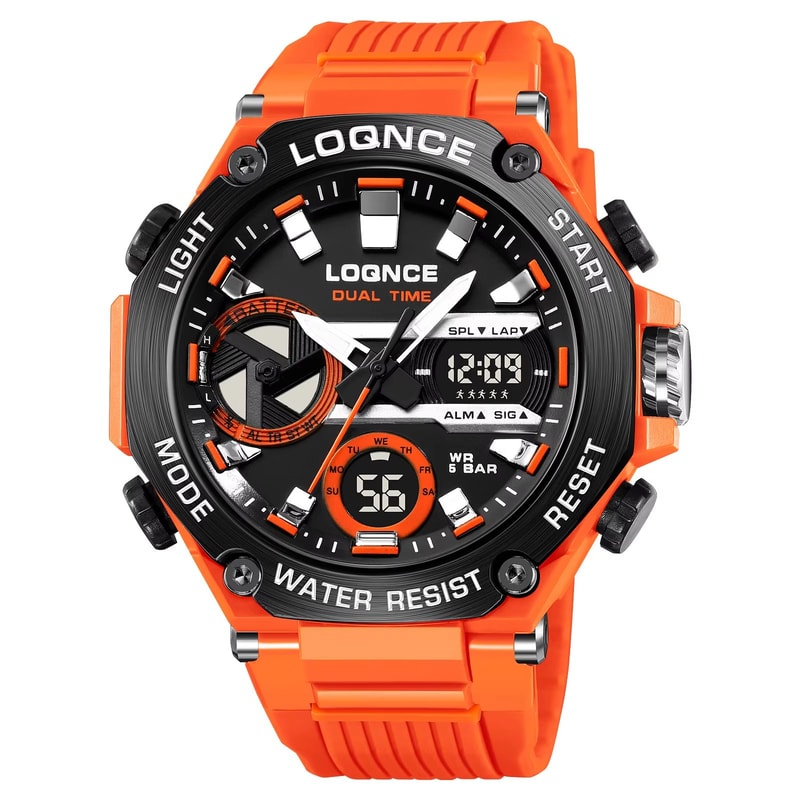 LOQNCE 98001 Dual Time LED Digital Sports Watch For Men 6