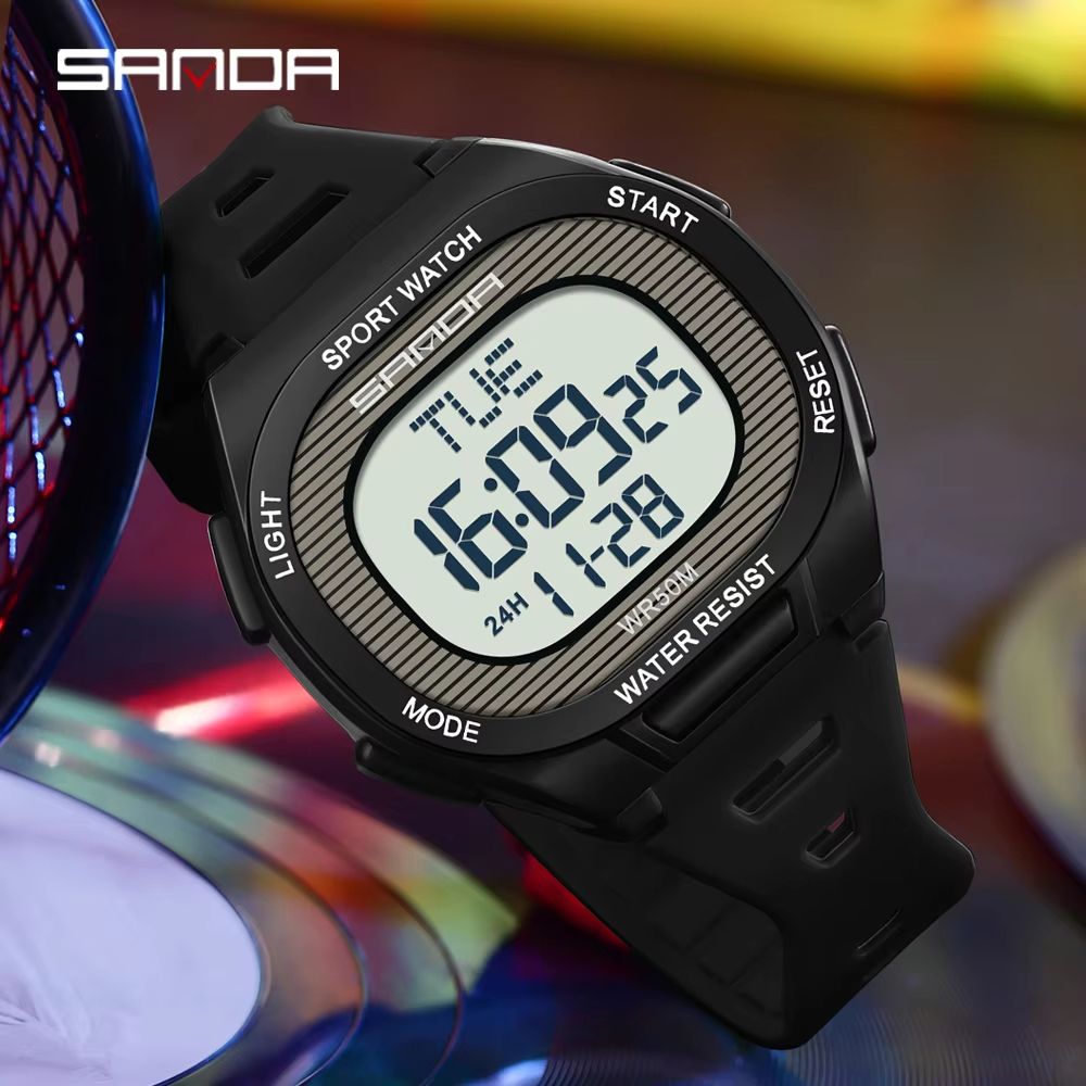 SANDA 2195 Luxury Military Digital Sports Watch With LED Display And Dual Time 0