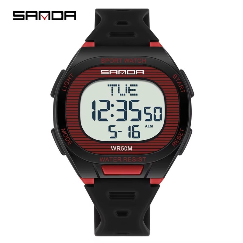SANDA 2195 Luxury Military Digital Sports Watch With LED Display And Dual Time 9