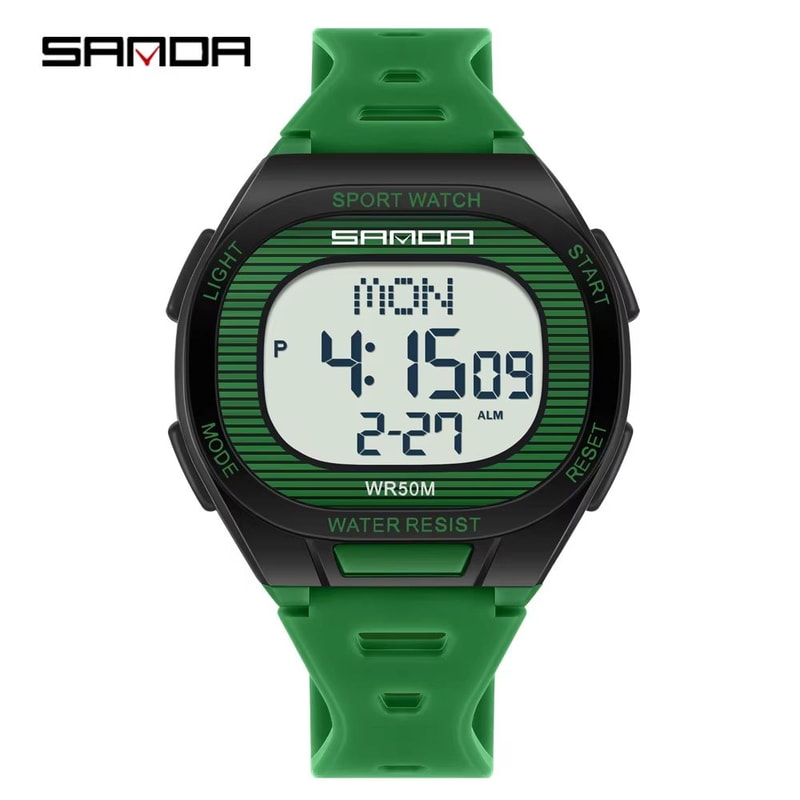 SANDA 2195 Luxury Military Digital Sports Watch With LED Display And Dual Time 10