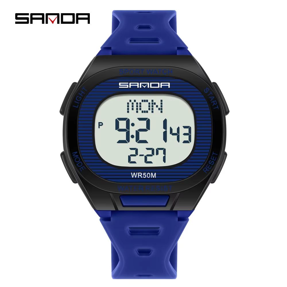 SANDA 2195 Luxury Military Digital Sports Watch With LED Display And Dual Time 12