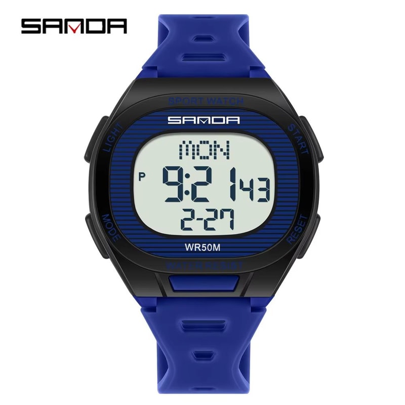 SANDA 2195 Luxury Military Digital Sports Watch With LED Display And Dual Time 12