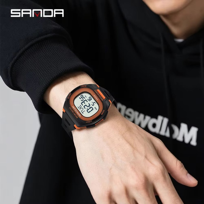 SANDA 2195 Luxury Military Digital Sports Watch With LED Display And Dual Time 5
