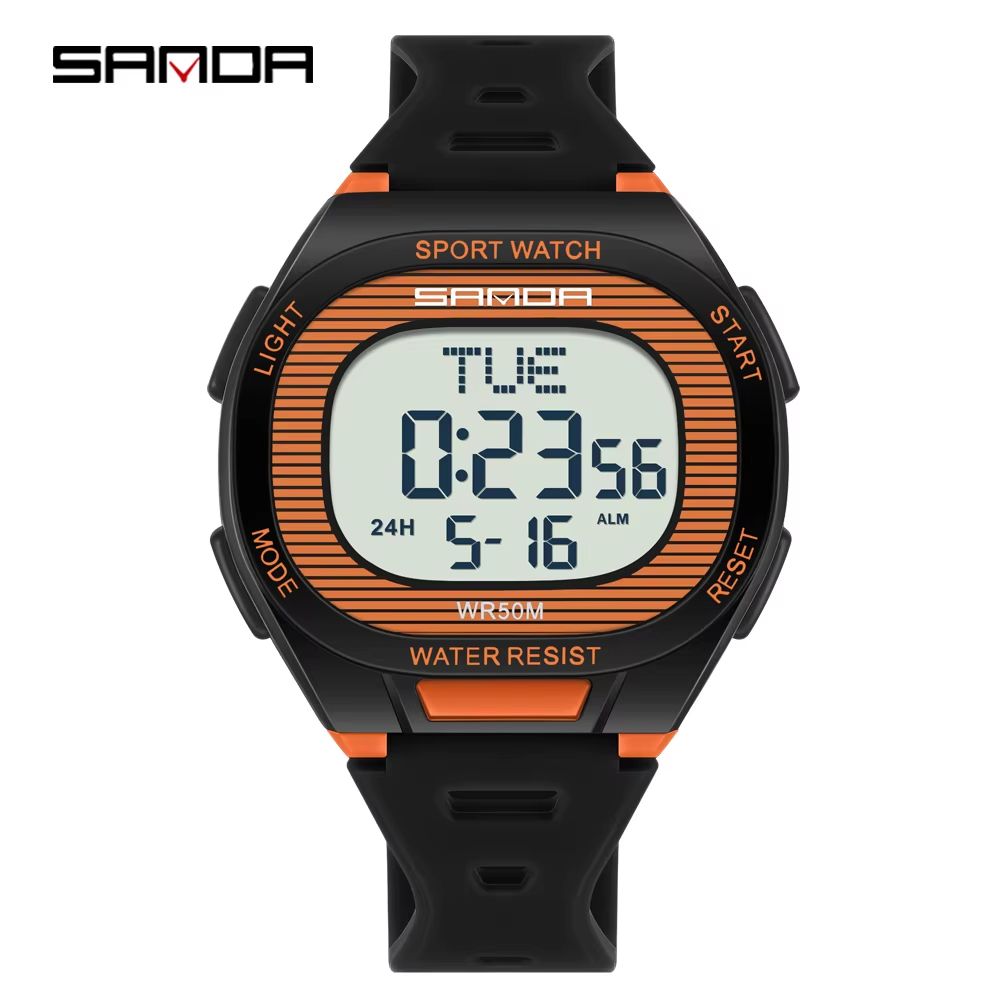 SANDA 2195 Luxury Military Digital Sports Watch With LED Display And Dual Time 7