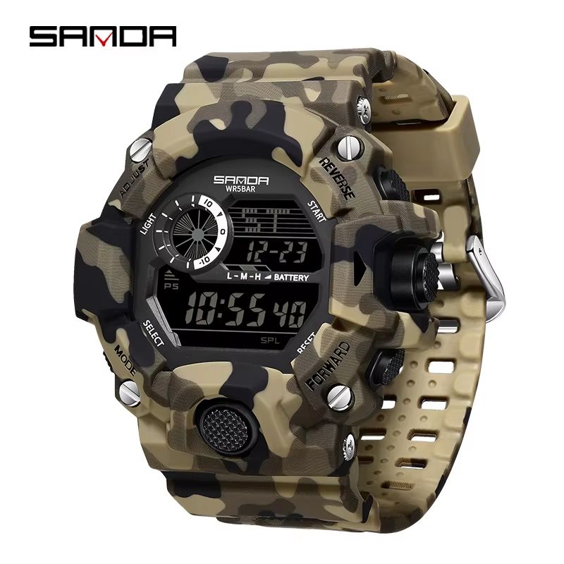 SANDA 2183 Military Style Digital Sports Watch With Alarm And LED Backlight 9