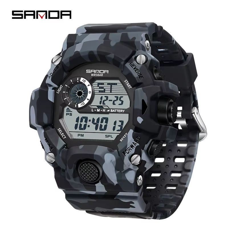 SANDA 2183 Military Style Digital Sports Watch With Alarm And LED Backlight 10