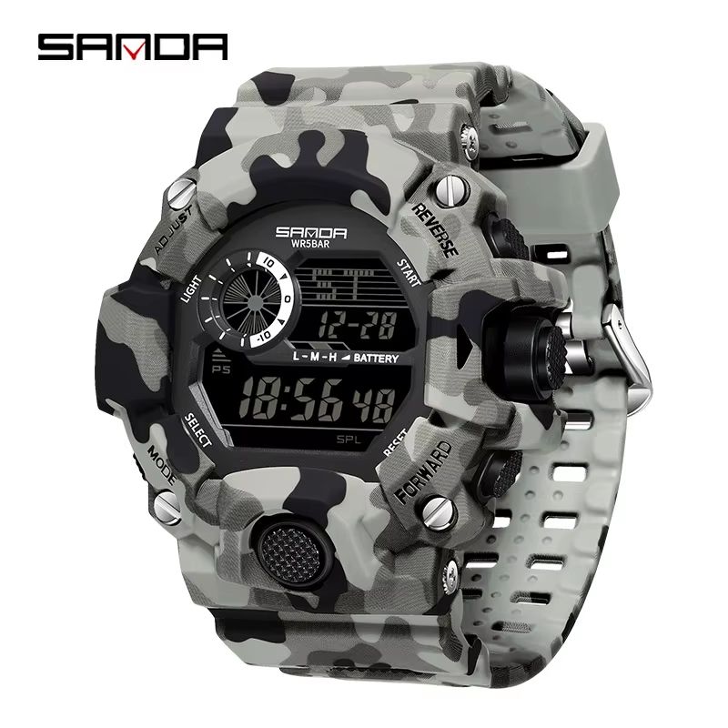 SANDA 2183 Military Style Digital Sports Watch With Alarm And LED Backlight 11