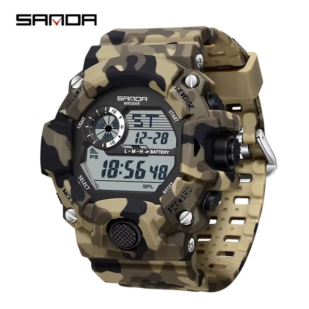 SANDA 2183 Military Style Digital Sports Watch With Alarm And LED Backlight 13