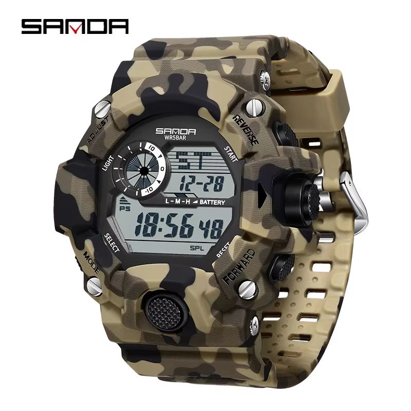 SANDA 2183 Military Style Digital Sports Watch With Alarm And LED Backlight 13