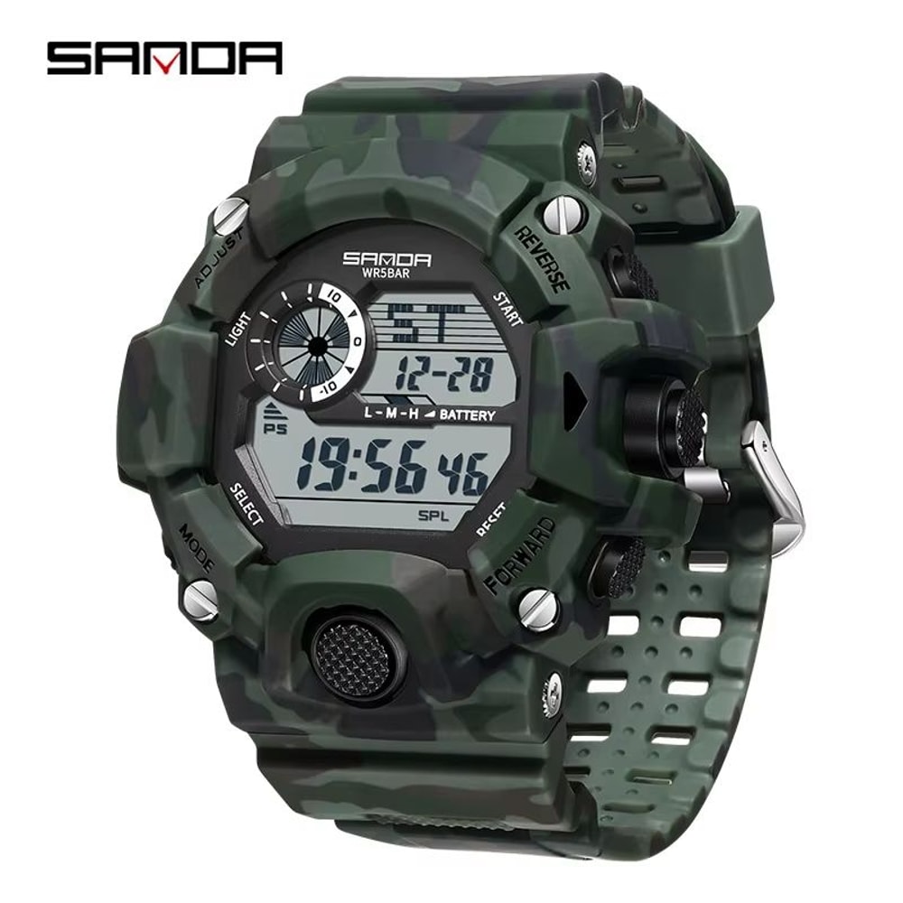 SANDA 2183 Military Style Digital Sports Watch With Alarm And LED Backlight 1
