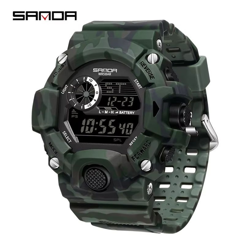 SANDA 2183 Military Style Digital Sports Watch With Alarm And LED Backlight 7