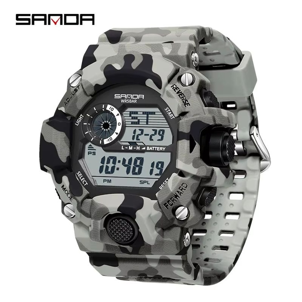 SANDA 2183 Military Style Digital Sports Watch With Alarm And LED Backlight 8