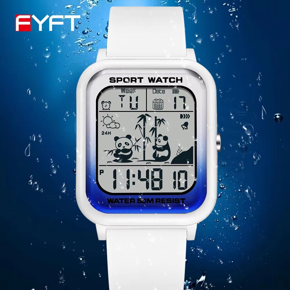 OFNS Rectangular Digital Sports Watch With LED Display And Timing Code 1